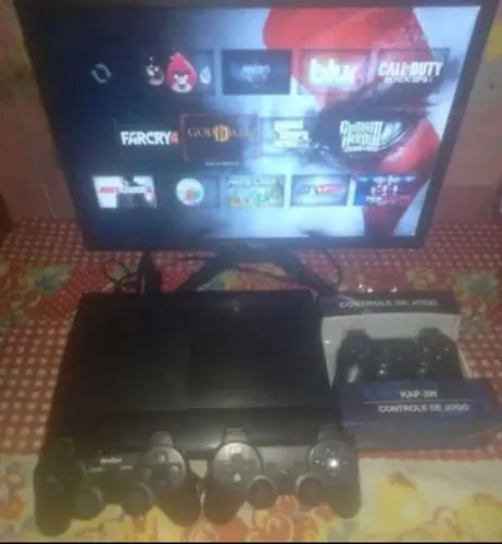 Ps3 c/40 jogos,3 controles $900 destravado
