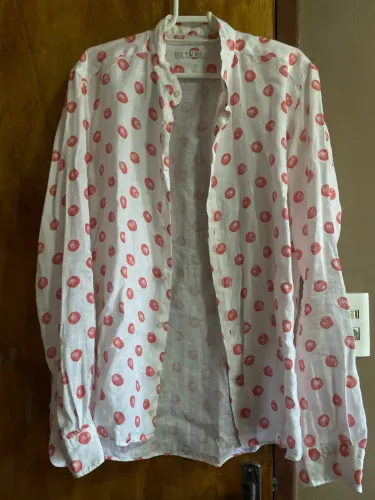 Camisa Linho 100% Original Antonelli Italy Tam L - Italiana