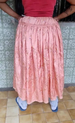 Saia Oyá Umbanda Candomblé - Rosé 