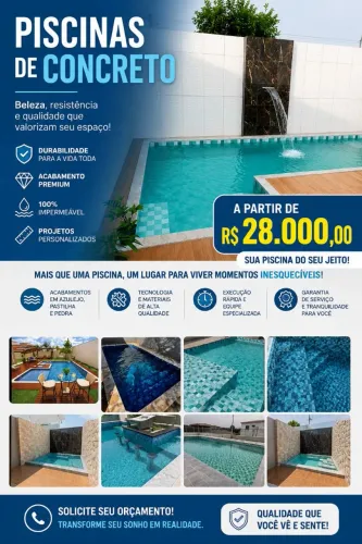 REALIZE O SONHO DA SUA PISCINA DE CONCRETO