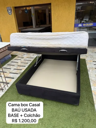 Cama BAÚ CASAL COM COLCHÃO CASAL - Entrego!
