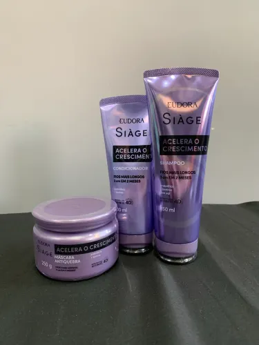 Kit Eudora Siage Crescimento Acerado- Shampoo, Condicionador e Mascara