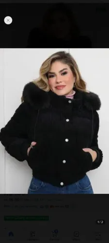 Jaqueta cotele feminina GG modelo pequeno