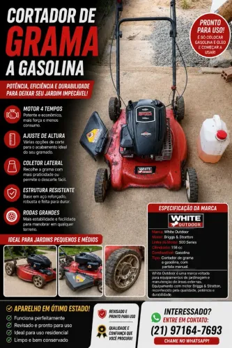 Cortador de grama a gasolina 158cc