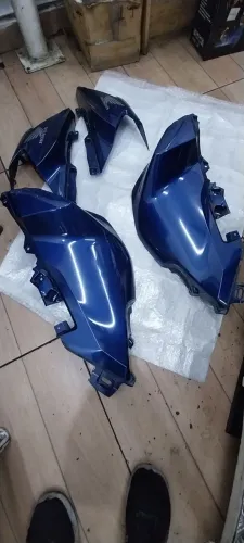 Kit carenagem para tanque fan das novas cor azul 2025