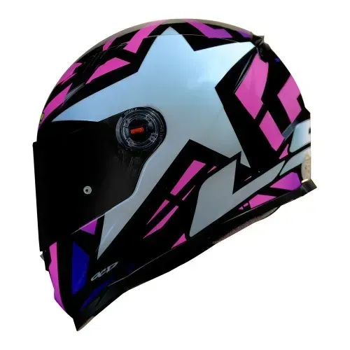 Capacete Ls2 FF358 Classic StarWar Preto/Rosa - somos loja, parcelamos