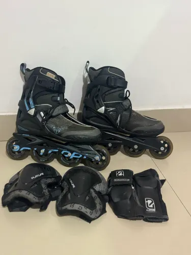 Patins profissional + proteções 