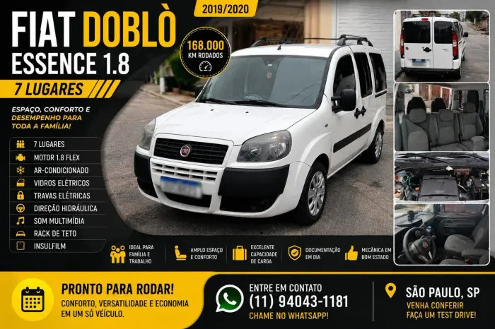 Fiat Doblo Essence 1.8 Flex 16V 5P 2020