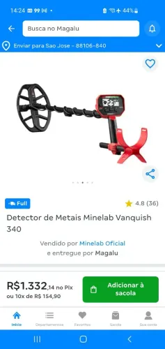 Detector de Metais Minelab Vanquish 340