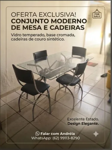 Conjunto de Mesa e Cadeiras