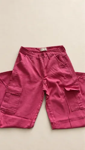 Calça cargo rosa pink 44