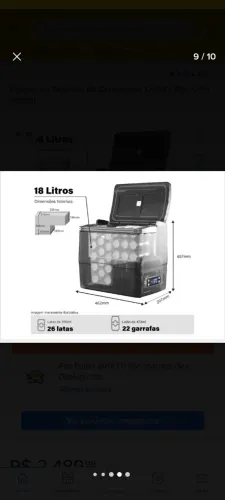 Geladeira para Caminhao ou carro de passeio Bivolt