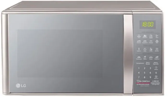 O item selecionado é um Forno de Micro-ondas LG de 30 Litros