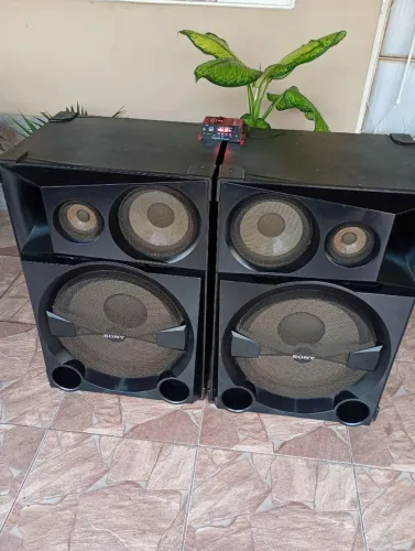 Par de caixa cheik 7 com amplificador 