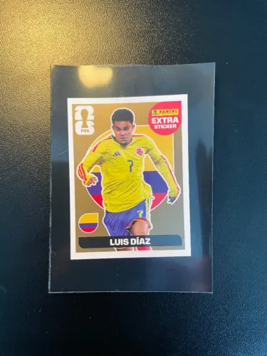 Figurinha Extra Sticker Legend - Luis Diaz - Dourada