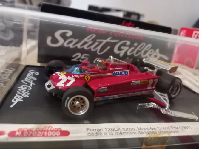 Miniatura F1 Ferrari 126CK Turbo 1981 Gilles Villeneuve 1:43