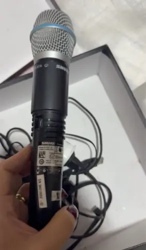 Microfone Shure Glxd4/sm58 Dinâmico Preto