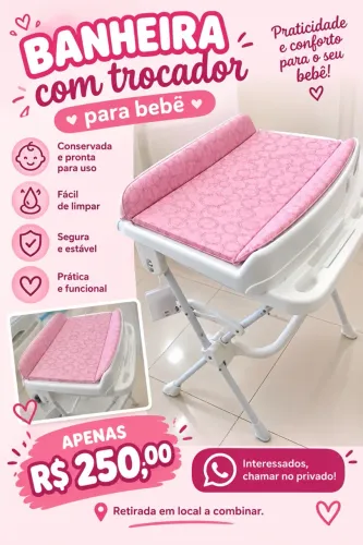 Banheira com trocador