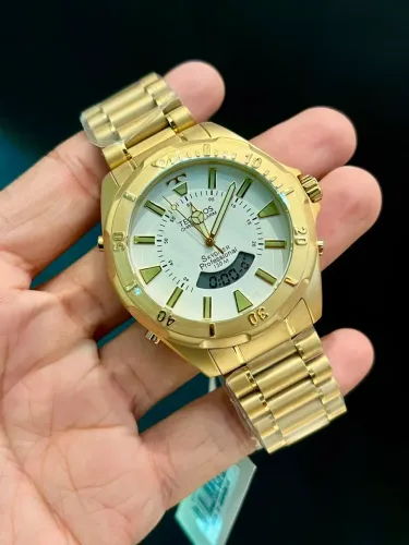 Relógio Masculino Technos Skydiver Dourado 