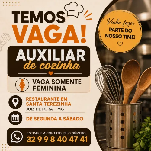 Vaga Auxiliar de cozinha