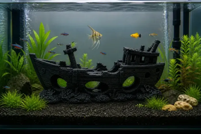 Aquarismo Barco naufragado para aquário