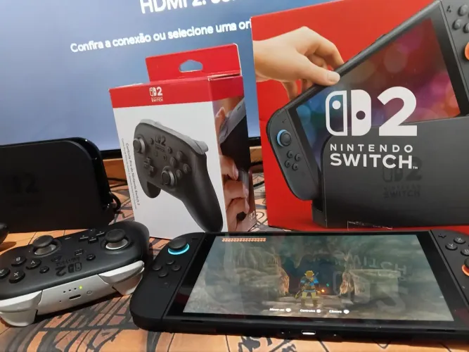 Nintendo Switch 2 com PRO controle 2 Seminovo (1 mes de uso)