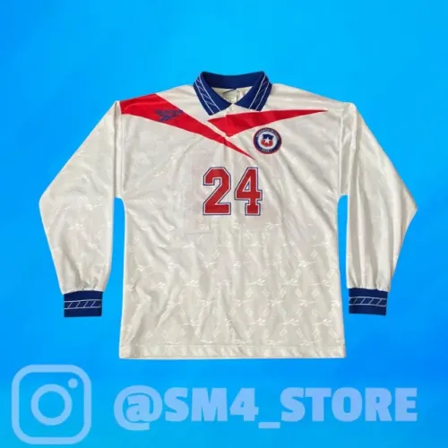 Camisa Reebok Manga Longa de jogo Chile Copa América 1999 Away