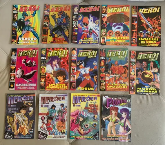 Lote de revistas herói e heróis do futuro anime 