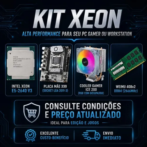 KIT XEON EM OFERTA! PROCESSADOR + PLACA + RAM + COOLER!