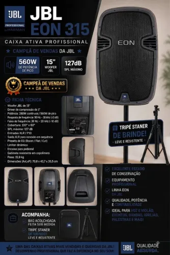 Caixa Ativa Profissional JBL EON 315