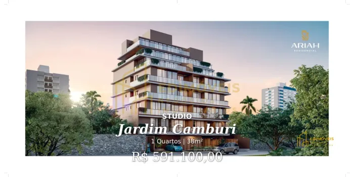 Venha Conhecer: Studio Moderno com Garden Privativo em Jardim Camburi!