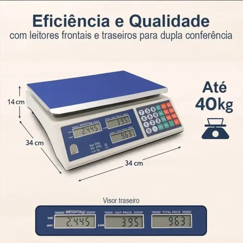 Balança digital 40kg 