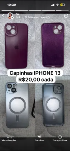 Kit capinhas iphone 13