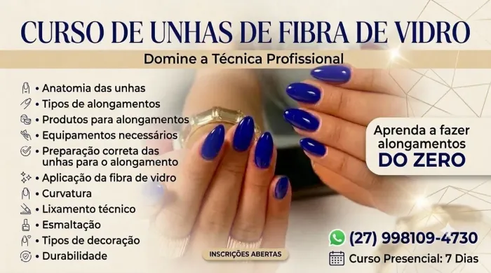 Curso de unhas em fibra de vidro 