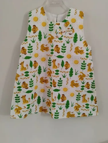 Vestido infantil 2 anos 100% algodão