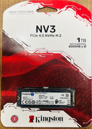 SSD lacrado 1TB NV3 Kingston Nvme M.2