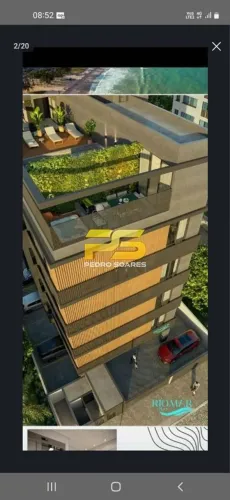 FLAT 100º MOBILIADO, NOVO EM INTERMARES
