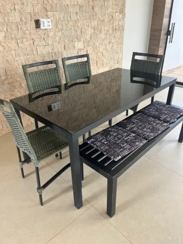 Jogo de mesa para área externa 06 lugares