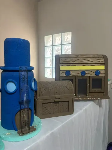 Conjunto decorativo do Tema Bob Esponja para festa infantil