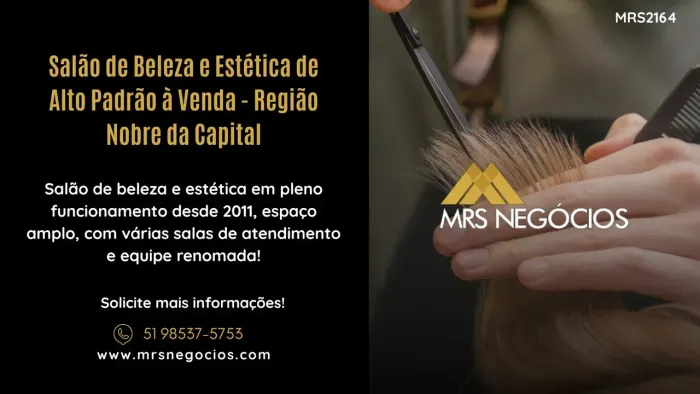 Salão de Beleza e Estética de Alto Padrão à Venda - Região Nobre da Capital