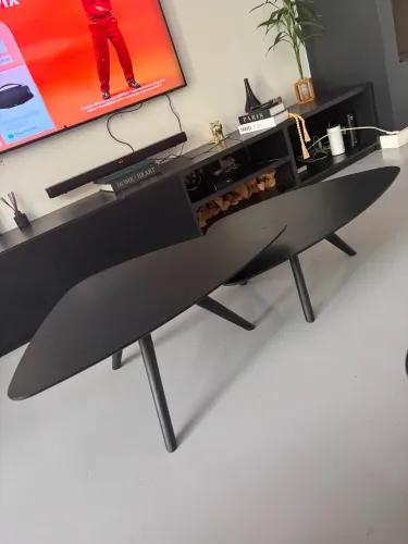 Conjunto de Mesa de Centro - Preta