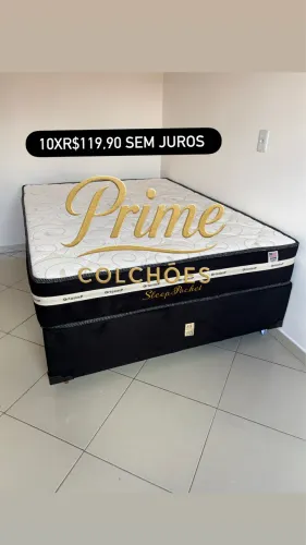Cama box casal mais colchão molas ensacadas conforto garantido novos
