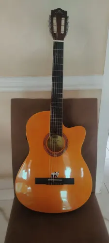 "Violão Elétrico Semi-Flat Michael VMS318 Nylon - Impecável / Pouco Uso".