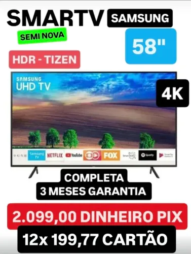 Tv 58 4k Samsung com garantia loja