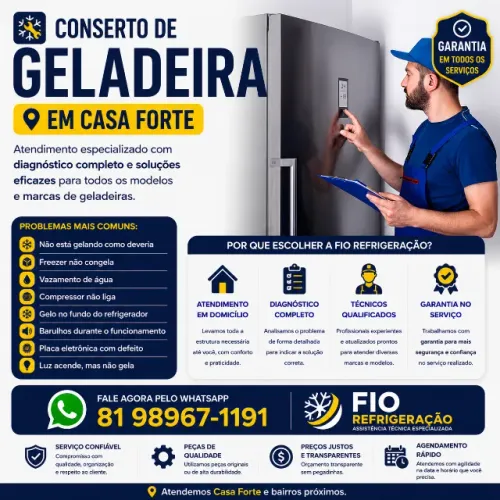 Conserto de Geladeira em Casa Forte