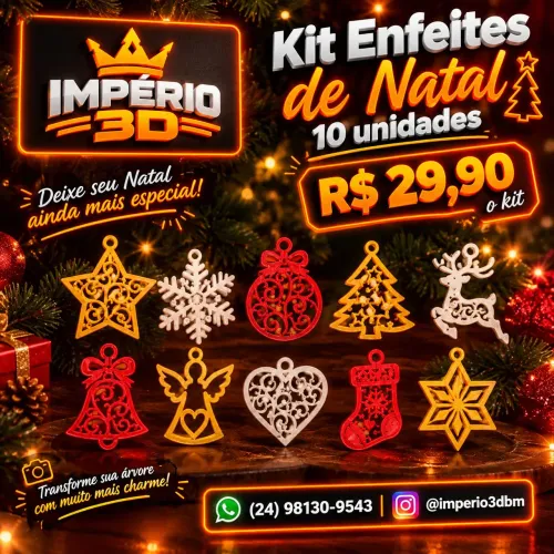 Kit enfeites natalinos
