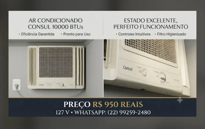 Vendo Excelente Ar condicionado Consul 10000btus