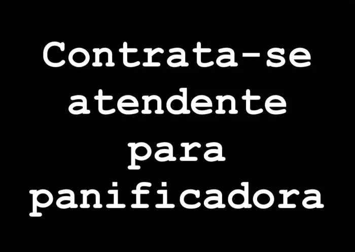 Atendente panificadora 