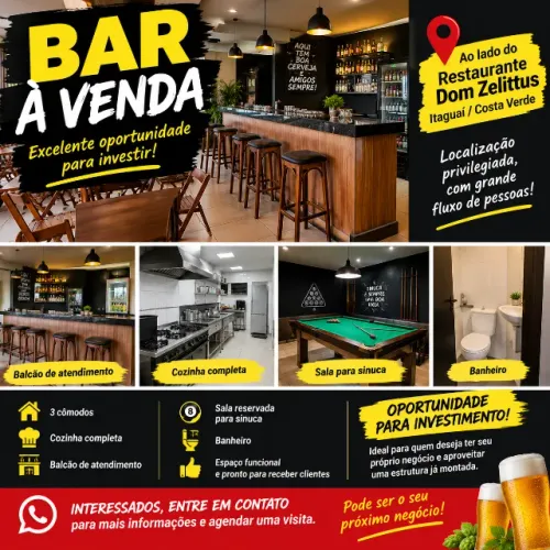 Vendo bar em Brisamar/Itaguaí