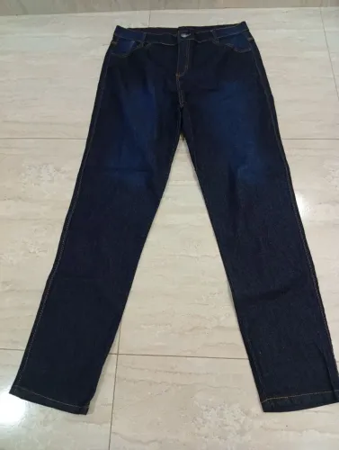 Calça Jeans Masculina Reta 46 Azul Marinho - Nova